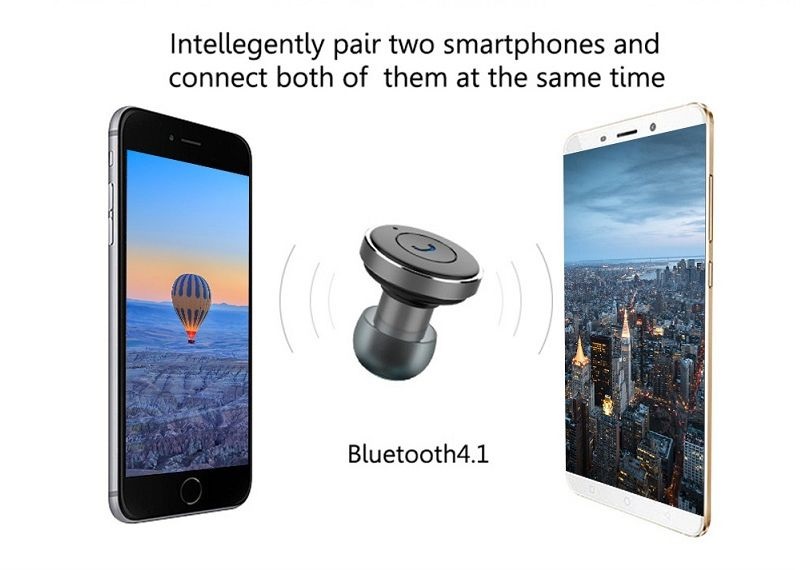 Επαναφορτιζόμενο Handsfree Bluetooth Ακουστικό & USB Φορτιστής Αυτοκινήτου AWEI A871BL 2 σε 1